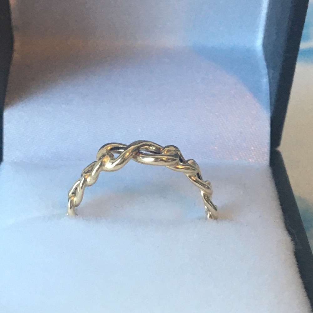 SOLD14k Infinity symbol chain ring size 6 New